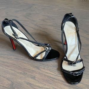 RARE VINTAGE Christian Louboutin 36.5 6.5 Strappy Crisscross Buckle Sandals
